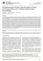 Strengthening the Polluter Pays Principle in Ghana: governance reforms for ecological and economic sustainability